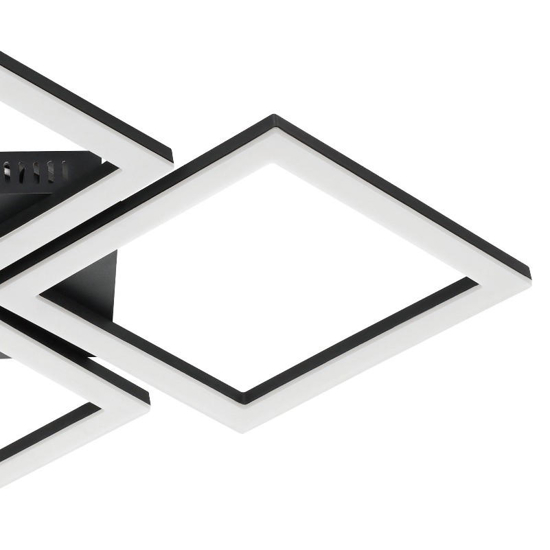 Paranday eglo plafoniera led design moderno nera dimmerabile 3000k-6500k