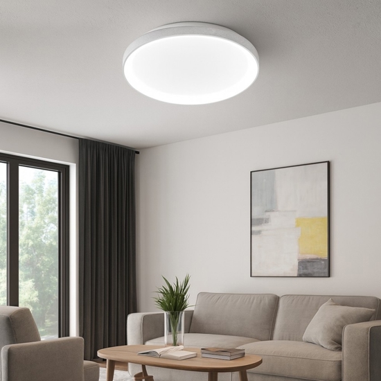 Krizia p-m led 3000k plafoniera bianca tonda gea luce
