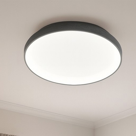 Plafoniera krizia pm nera led 38w 3000k circolare gea luce