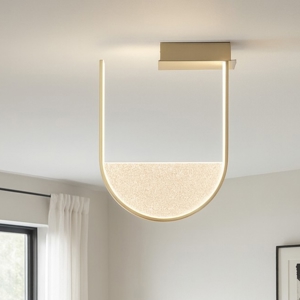 Ondaluce lotus oro plafoniera led 34w 3000k dimmerabile moderna