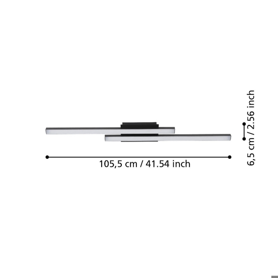 Fraioli z eglo plafoniera moderna dimmerabile led rgb da 2700k a 6500k