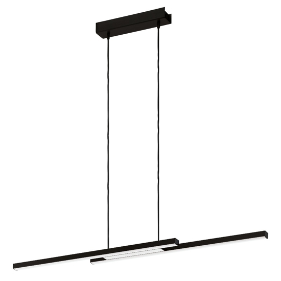 Fraioli z eglo lampadario per cucina colore nero led rgb 2700k a 6500k