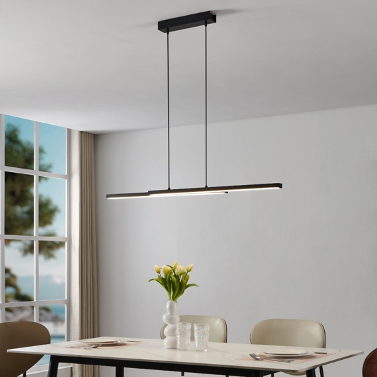 Fraioli z eglo lampadario per cucina colore nero led rgb 2700k a 6500k