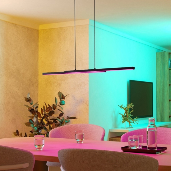 Fraioli z eglo lampadario per cucina colore nero led rgb 2700k a 6500k