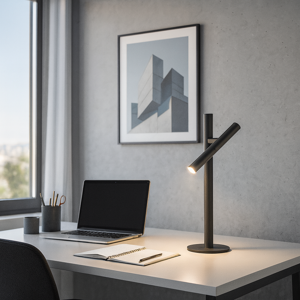 Lampada da scrivania gea luce gls led 3000k dimmerabile orientabile nera