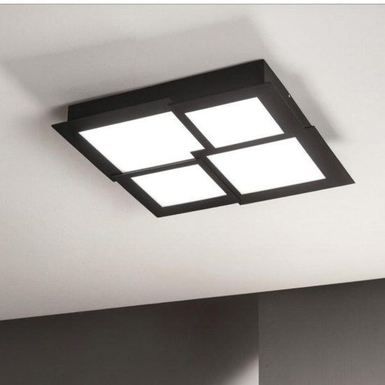 Ondaluce pl gr passpartou plafoniera quadrata con illuminazione led