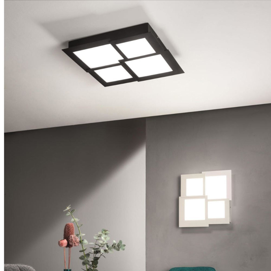 Ondaluce pl gr passpartou plafoniera quadrata con illuminazione led