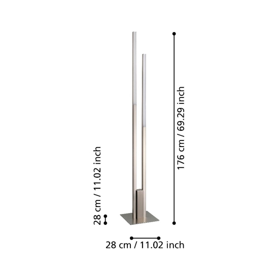 Fraioli z eglo lampada da terra minimal led rgb da 2700k a 6500k