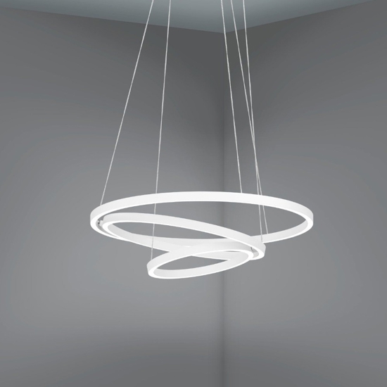 Lobinero z eglo lampadario moderno bianco controllo remoto led 2700k a 6500k