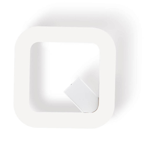 Applique da esterno quadrata moderna bianca led 20w 3000k ip65