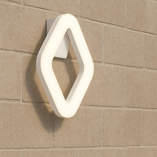 Applique da esterno quadrata moderna bianca led 20w 3000k ip65