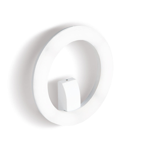 Applique bianca per bagno moderno rotornda led 20w 4000k
