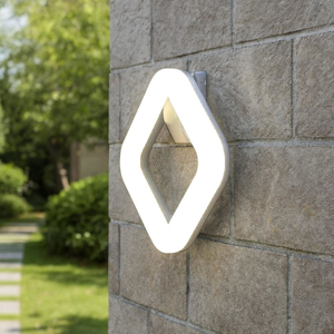 Applique bianca per esterni quadrata led 20w 4000k ip65