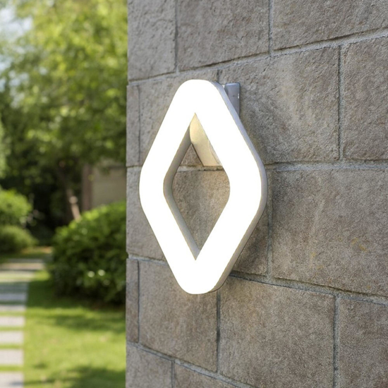 Applique bianca per esterni quadrata led 20w 4000k ip65