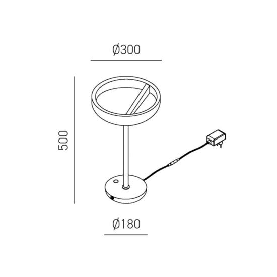 Gea luce criseide lampada da tavolo moderna led 3000k biemissione bianca