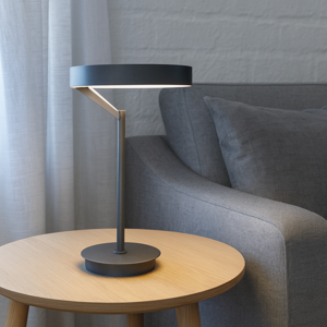 Lampada da scrivania gea luce criseide nera led 3000k per soggiorno