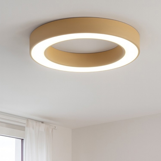 Gea luce flor plafoniera moderna led 50w 3000k tonda colore oro