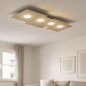 Plafoniera rettangolare moderna per cucina sagomata sabbia top light plate