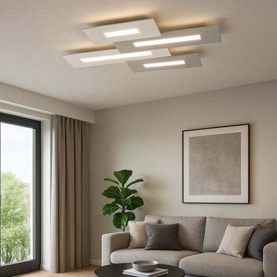 Plafoniera a soffitto bianco grigio wally top light