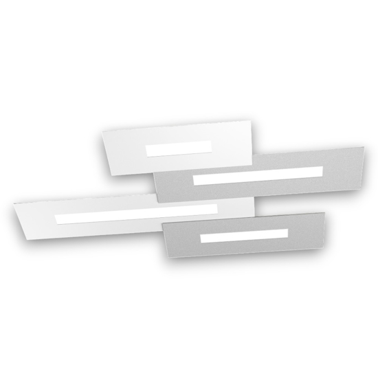 Plafoniera a soffitto bianco grigio wally top light