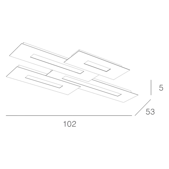 Plafoniera a soffitto bianco grigio wally top light