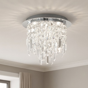 Affralux frangia plafoniera 30cm cristalli trasparenti