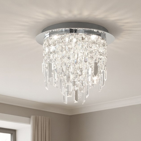 Affralux frangia plafoniera 30cm cristalli trasparenti