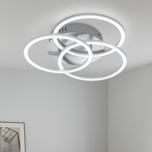 Plafoniera led da 2700k a 6000k tricolor moderna nickel con telecomando