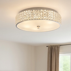Roma pl9 ideal lux plafoniera camera da letto cristalli trasparenti