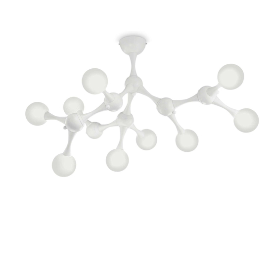 Nodino pl9 ideal lux plafoniera moderna bianca 9 luci per soggiorno