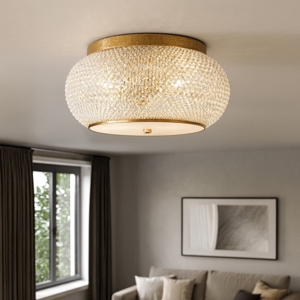Pasha' pl14 ideal lux plafoniera oro classica