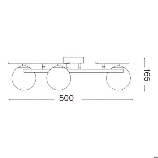 Ideal lux plafoniera moderna atlas pl3 nera
