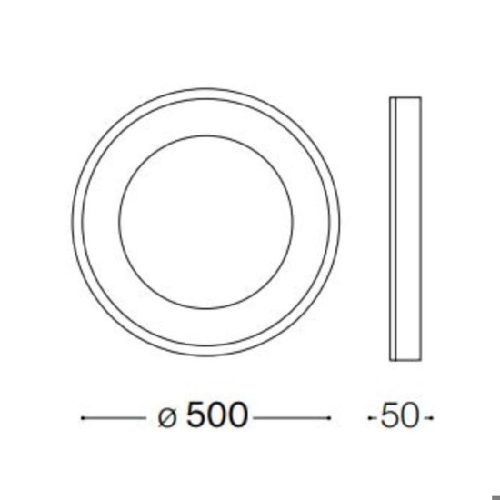 Planet pl d50 ideal lux plafoniera led bianca per soggiorno