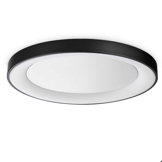 Planet pl d60 ideal lux plafoniera led 3000k per soggiorno moderno nero