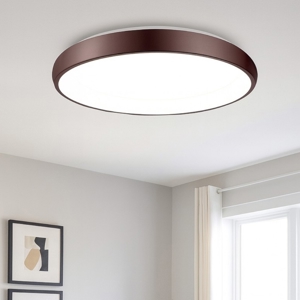 Plafoniera rotonda marrone led 50w 3000k dimmerabile moderna