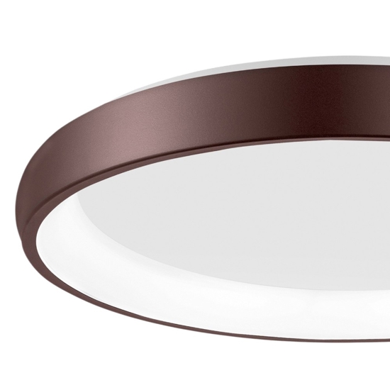 Plafoniera rotonda marrone led 50w 3000k dimmerabile moderna