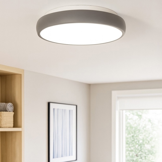 Plafoniera per cucina moderna grigio led 32w 3000k dimmerabile