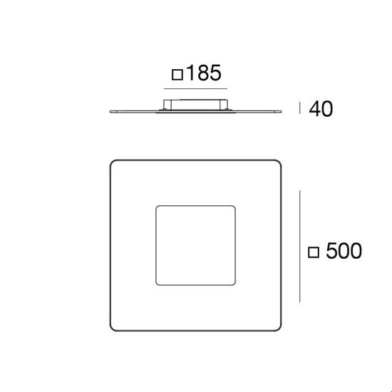 Linea light aruba s plafoniera led led 3000k rame