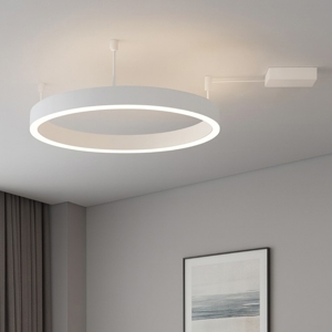 Plafoniera cerchio bianca 60cm led 46w 3000k dimmerabile