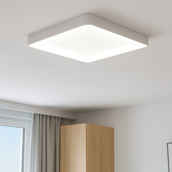 Plafoniera 60 led 50w 3000k 4000k quadrata vivida inner s moderna