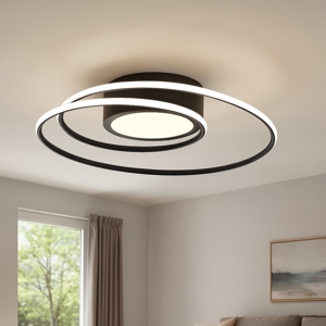 Plafoniera moderna intreccio led da 2700k a 6000k nera