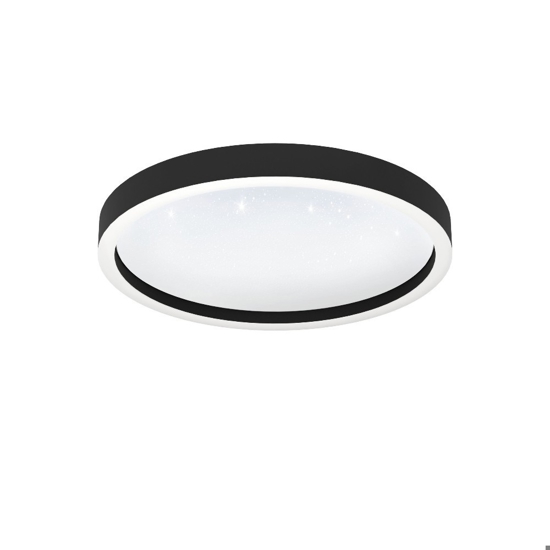 Montemorelos z eglo plafoniera nera moderna led rgb da 2700k a 6500k