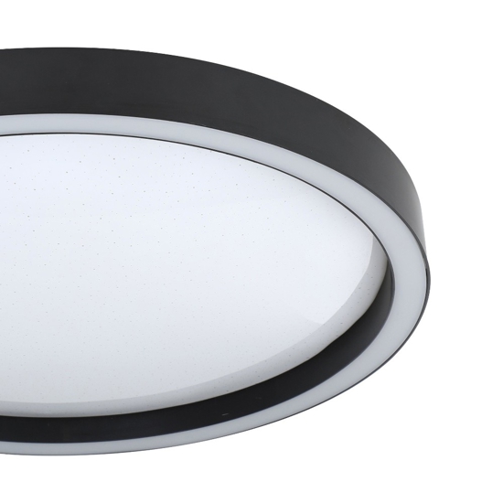 Montemorelos z eglo plafoniera nera moderna led rgb da 2700k a 6500k smart