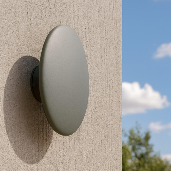 Applique da esterno rotonda grafite led 18w 4000k ip65