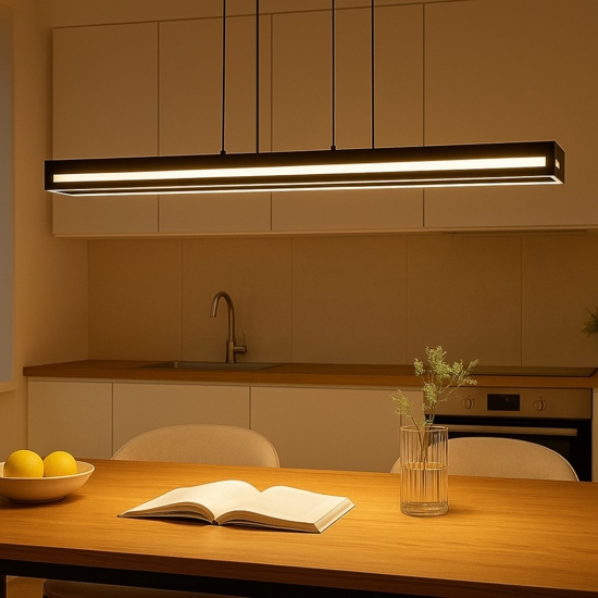 Salvilanas z eglo lampadario cucina rettangolare led da 2700k a 6500k