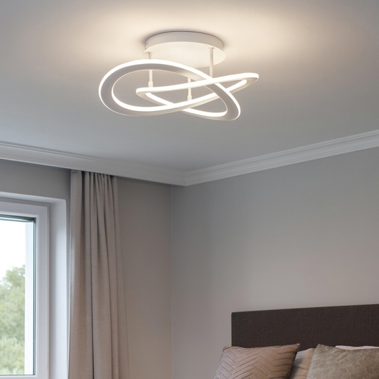 Gea luce plafoniera moderna yara led 40w 3000k bianca