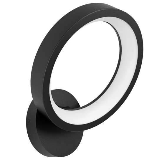 Marghera z eglo applique da parete moderno nero led rgb cct da 2700k a 6500k