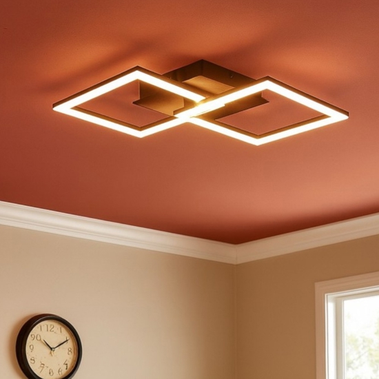 Paranday z eglo plafoniera moderna nera led cct da 2700k a 6500k dimmerabile