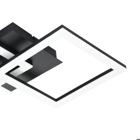 Paranday z eglo plafoniera moderna nera led da 2700k a 6500k dimmerabile