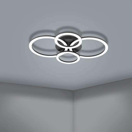 Parrapos z eglo plafoniera orientabile moderna controllo app led 2700k a 6500k